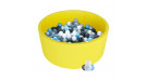 Детский сухой бассейн Kampfer Pretty Bubble (Желтый + 200 шаров голубой/серый/жемчужный/прозрачный)